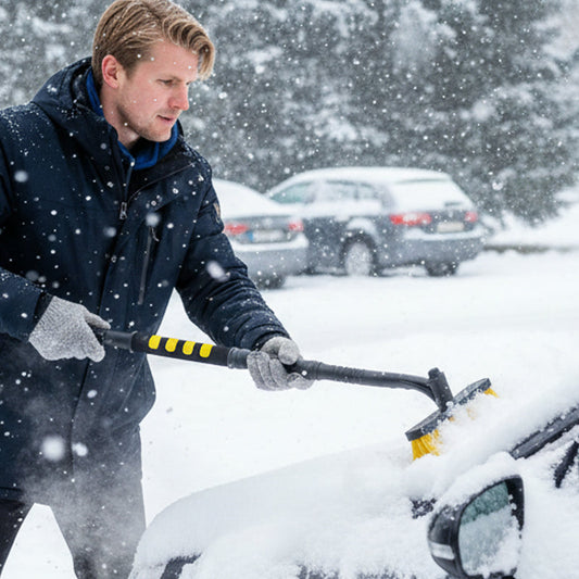 Multifunksjonelt verktøy for fjerning av snø og is i bilen