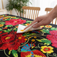 ⏳Begrenset tilbud: 50 % rabatt⏰Meksikansk blomstret duk med bølget kant🏵️