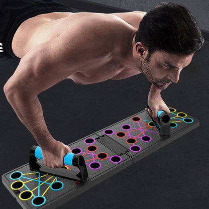 Sammenleggbar og multifunksjonell push-up-brett for trening