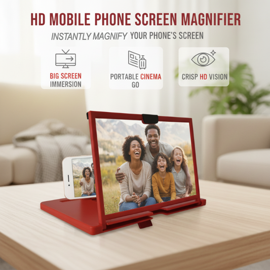 🥳2026 HOT SALE🥳💞OVER 50 000 SOLGT!💥👓❤️ Reduser belastningen på øynene, gjør skjermen «større» | HD-telefonforstørrer for enklere visning🎬✨