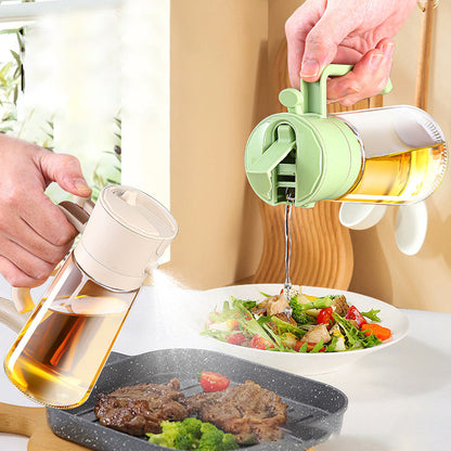 Dobbeltfunksjons oljedispenser med spraydyse