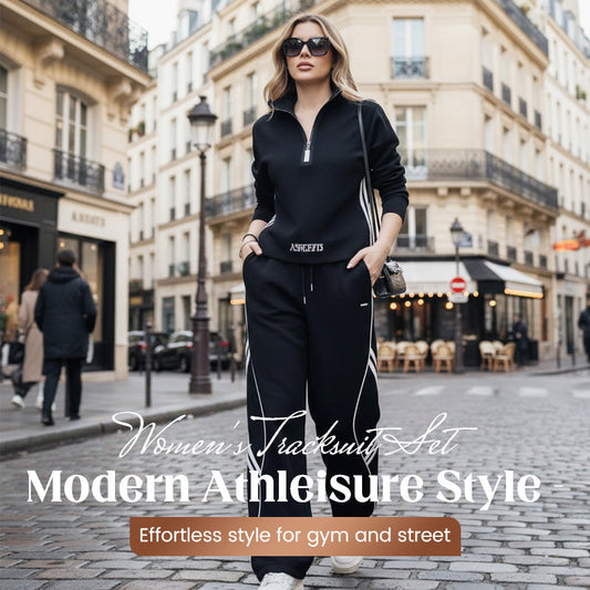 🎁2026 Nye varer – 50 % rabatt💥Casual treningsdrakt med halv glidelås for damer