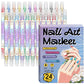 🥳2026 TOPPSALG🥳💞Over 50 000 solgt!✨🎨 50 % RABATT! Neglelakkpenner med to spisser – Tørker raskt, uten UV-lampe. Fin spiss og penselspiss. 12/24 livlige farger. Enkel DIY hjemme. Ingen flekker, bare kunst! 💅🖌️