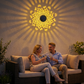 ☀️ Solcellelampe i mandala-design for hage og terrasse – 2-i-1 gulvlampe og vegglampe – Dekorativ belysning med vintage-effekt – Rustfri og holdbar