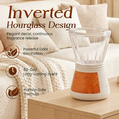 🌸 Invertert aromadiffuser – 60 dagers duft, eliminerer lukt, 360° dekning. Trygg for barn og kjæledyr! ✨🏠