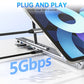 USB-C-dokkingstasjon og bærbar PC-stativ med 4K HDMI
