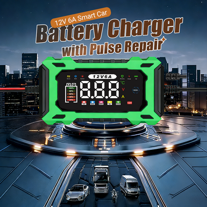 ⏰🔥 BEGRENSET TID: 50 % RABATT! ⚡ 12V 6A Smart bilbatterilader med pulsreparasjon – rask, trygg og forlenger batterilevetiden 🚗🔋✨