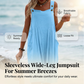 🌸 Ermeløs jumpsuit med vide ben – uanstrengt sommerstil og luftig komfort ✨💃