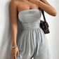 🌸Nyhet 50 % rabatt💖 Stilig, stroppeløs bodycon-jumpsuit
