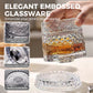 🥃 360° roterende whiskeyglass – blyfritt glass, 300 ml, relieffmønster. Unik samtalestarter for bar og fest! ✨💫