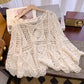 👒 🌊 Vintage-inspirert bluse med blonder for damer – utvidede ermer, bohemsk strandmote 🌸