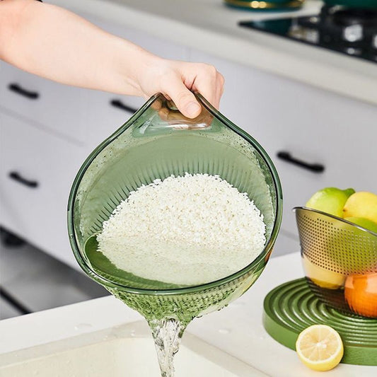 🍚 48 % RABATT! 🥣 Multifunksjonell sil for risvask med håndtak