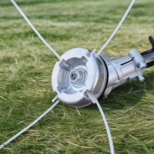 ⚙️ 50 % RABATT NÅ! 🌿 Trimmerhode i aluminium – 4-tråds klipping og universell passform – svært robust og enkel utskifting av tråden 🏡