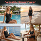 👙 BEGRENSET TILBUD: 50 % RABATT! 🌺 Badedrakt med skjørt og rynket design samt doble stropper – slanker magen, gir god støtte og tørker raskt ✨