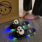 Tegneserie-tøfler med LED-lys