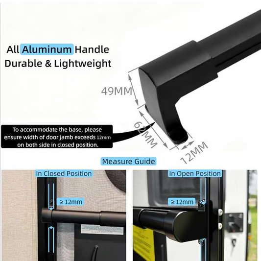 Håndtakstang i aluminium til myggdør på bobil