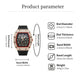 ⏳50 % rabatt i en begrenset periode⏰Luksuriøs, tønneformet herreklokke med strass⌚