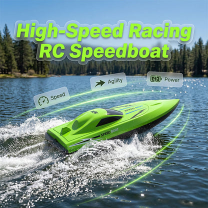 🚤💨 Høyhastighets motorbåt med fjernstyring | Spennende moro på vannet – Betal ved levering ✨✅