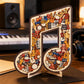 🎵 Musikknote-puslespill i tre – Håndlaget hjernetrim for musikkelskere!  🧩 Perfekt gave • Miljøvennlig • Begrenset antall på lager! ⏳🇬🇧