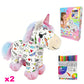 DIY-sett for å fargelegge en unicorn-bamse