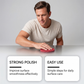 Alt-i-ett-poleringsmiddel for overflatebehandling med poleringsskive