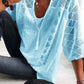👚 50 % RABATT NÅ! 🌸 U-halset bluse med åpent mønster for damer – snøring med dusker og korte ermer – uformell og stilig sommerstil 🌿