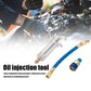 🔧 50% RABATT – A/C dye injector – hånddrevet – messingkonstruksjon – 2500 PSI slange – R134a hurtigkobling