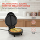 🍳 Dobbelsidig elektrisk grill – jevn steking uten snu, non-stick PTFE-belegg. Lag omelett, pannekaker og egg på få minutter – raskt og enkelt! ⏰💪