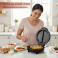 🍳 Dobbelsidig elektrisk grill – jevn steking uten snu, non-stick PTFE-belegg. Lag omelett, pannekaker og egg på få minutter – raskt og enkelt! ⏰💪