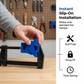Hjørneklemmeadapter for Quick-Grip-stangklemmer