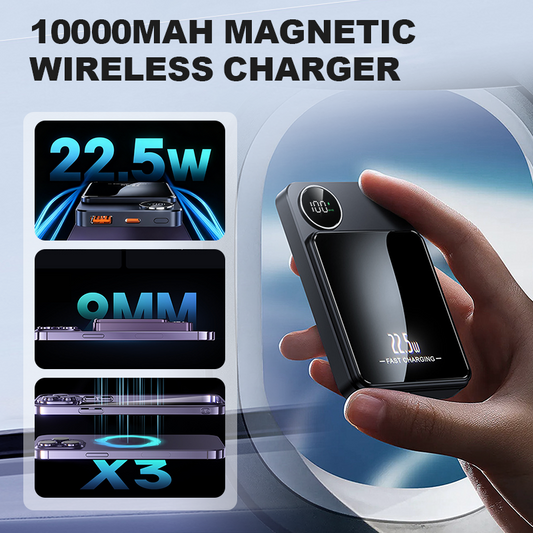 🔋⚡ 22,5 W powerbank – magnetisk, slank, lader opp 3 enheter samtidig!