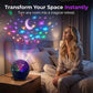 🌌 50% RABATT – Galaxy projector nattlys – dynamisk lydsynkronisering – utskiftbare temaer – USB – kompakt – for magisk stemning