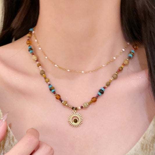 Bohemian Colorful Beaded Necklace