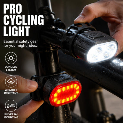 ⏳50 % rabatt i en begrenset periode⏰USB-oppladbart sykkellyssett🚲🔦