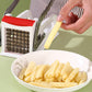 🔪 Skarpe rustfrie stålblad skjærer pommes frites og grønnsaker enkelt – ergonomisk grep, kompakt størrelse, perfekt til hvert kjøkken! 🥔💪
