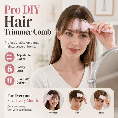💇 50 % RABATT I BEGRENSET TID! Justerbar DIY-kamtrimmer for hårtynning, sikkert verktøy for hårstyling hjemme med to sider