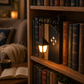 📚 Bokstøtte med lykt – vintage gatebelysning, solid jern, koselig leseplass! 💡✨