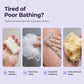🛁 Dobbel ribbon-stropp svamp – sklisikker, elastisk og behagelig. Honningkake-mesh gir tett skum – perfekt for sensitiv hud og daglig bruk! 💪🌸