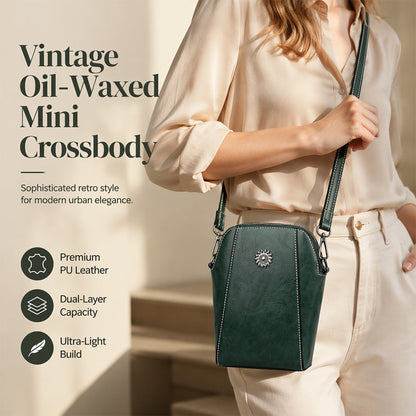 🎉Spesialtilbud: 50 % rabatt🎁Crossbody-veske i PU-lær for kvinner, med plass til mobiltelefon