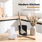 🍳 Kjøkkenredskapsholder med dobbel spor – holder lokk og redskaper samtidig. Varmebestandig PP, dryppbrett, tåler oppvaskmaskin – ryddig benk! ✨🧼