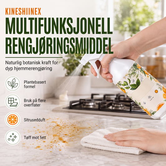 🏠 50% RABATT – Allsidig plantebasert rengjøringsmiddel – fjerner fett – glans på glass – naturlig sitrus – ett spray til alle rom – for et rent og friskt hjem