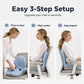 🪑 Ergonomisk setepute i minneskum med ryggstøtte – hold deg komfortabel hele dagen, perfekt for kontoret, bilen og hjemmet ✨