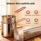 🍳 Friteringsgryte i 304 rustfritt stål – slitesterk, varmeisolerende, sklisikker silikonhåndtak. Dyp bolle sparer olje – perfekt til pommes frites, kylling og tempura! 🔥💪