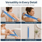 🚿 Ryggskrubb i silikon – 70 cm rekkevidde, dobbeltsidig, matvaregodkjent. Myke bust tilpasser kroppen – perfekt til eksfoliering og massasje! ✨🧖‍♂️