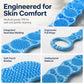 🚿 Ryggskrubb i silikon – 70 cm rekkevidde, dobbeltsidig, matvaregodkjent. Myke bust tilpasser kroppen – perfekt til eksfoliering og massasje! ✨🧖‍♂️
