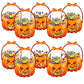 🎃 Gjennomsiktige gresskar-godteposer – glidelås, praktisk håndtak, 10 stk. Perfekt til Halloween og fest! ✨👜