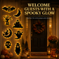 🎃 Halloween-dekorlys – skummel silhuett, varm glød, enkel henging. Gjør vegger og dører klare for høstfesten – stemningsfullt og hyggelig! 👻✨
