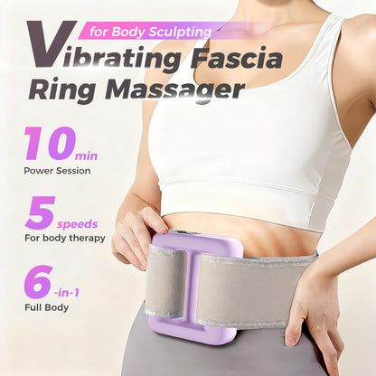 🌀 Bærbar fascia-massasje – dyp vibrasjon, lindrer muskelsmerter, håndfri med belte. Perfekt for nakke, rygg og ben! 💪🛡️
