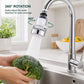 🚰 3-veis kranfilter – justerbar stråle, reduserer sprut, gjennomsiktig deksel. Perfekt til kjøkkenet! 💧✨