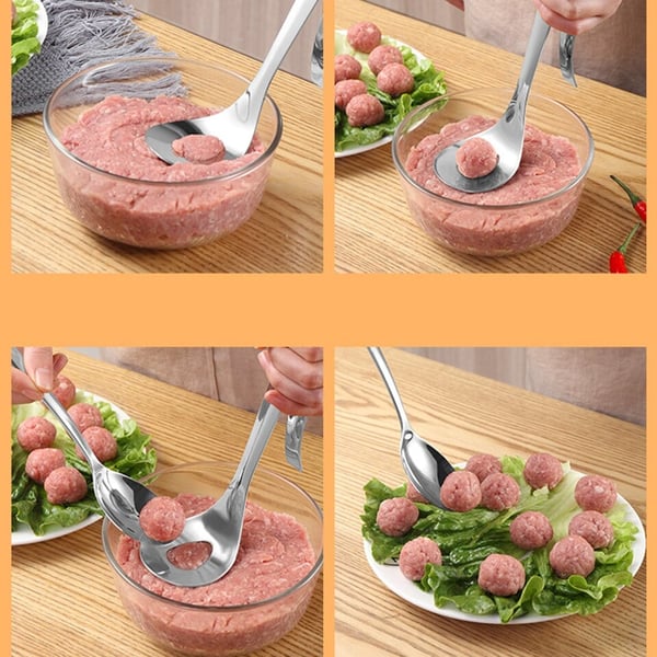 🍽️ Kjøttbollformer i rustfritt stål – rask, ren og enkel å bruke. Perfekt til hjemmelaging! 🔪✨